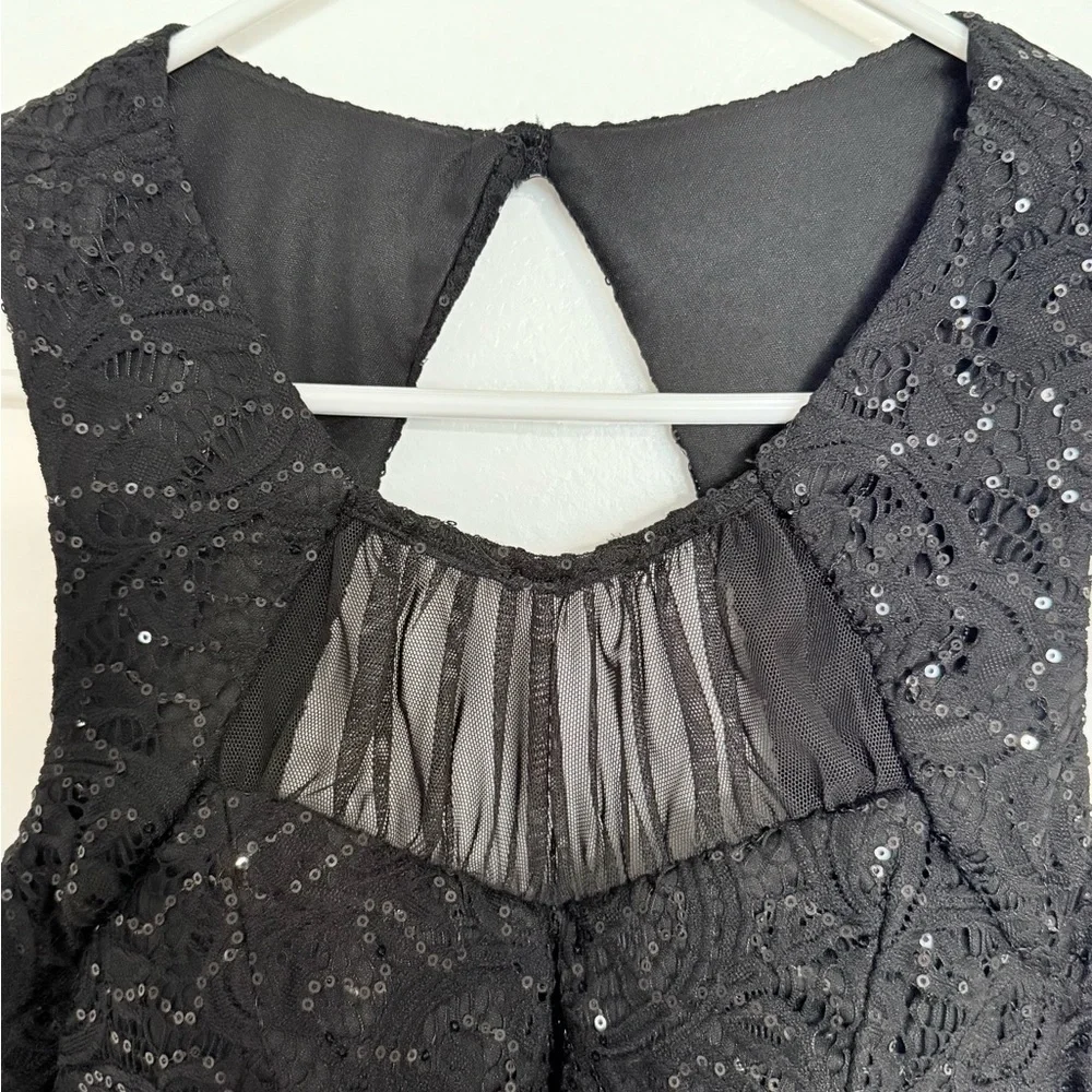 Black Sequin Cocktail Dress